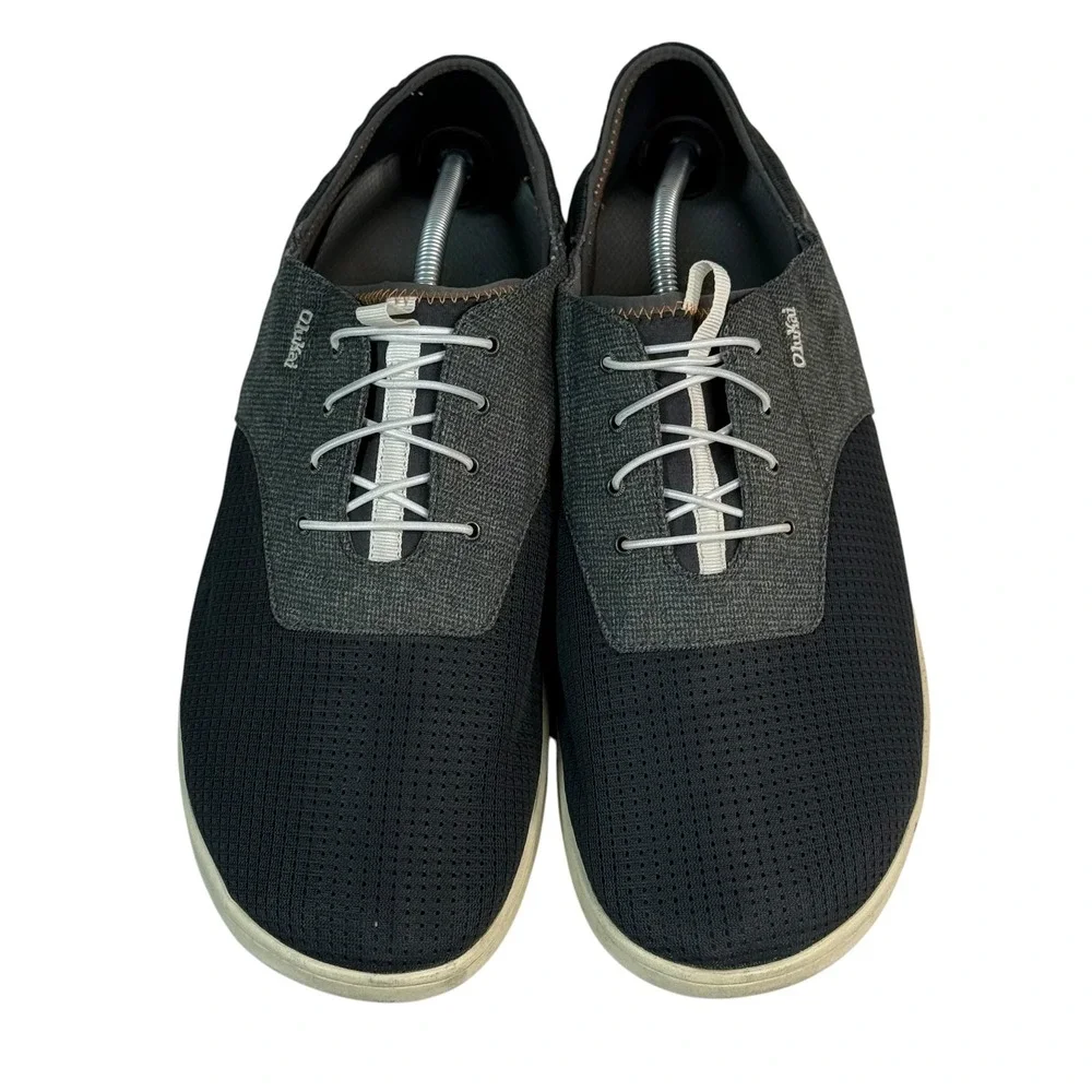 OluKai Nohea Moku Mens Boat Shoes 13 Charcoal Dark Shadow 10283-6C6C Sneaker